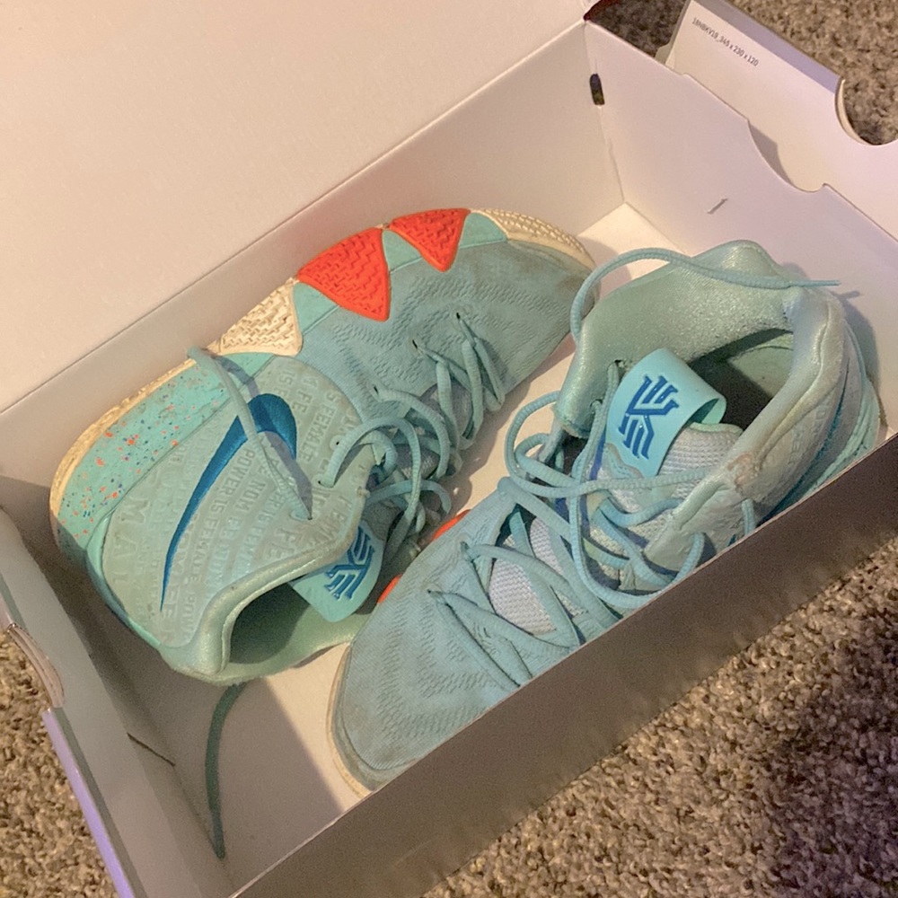 Teal Kyrie 4s